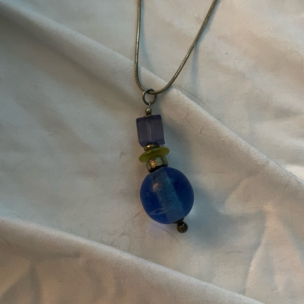 Elegant Blue handmade Beaded Necklace